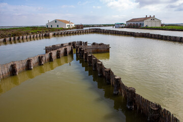 comacchio regional park delta del po lagoon city famous for its archaeological excavations and eel...