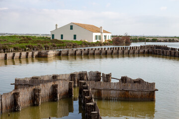 comacchio regional park delta del po lagoon city famous for its archaeological excavations and eel...