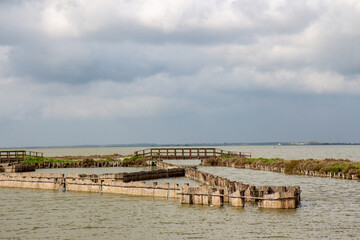 comacchio regional park delta del po lagoon city famous for its archaeological excavations and eel...