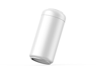 Tin can mockup template for branding and promotion, 3d render illustration.