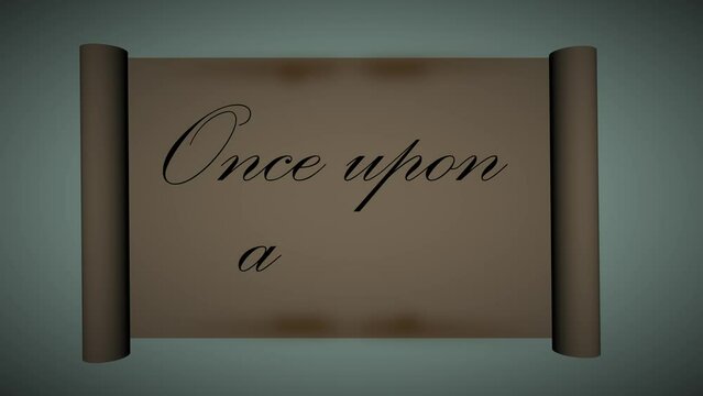 Once upon a time vintage style scroll 
