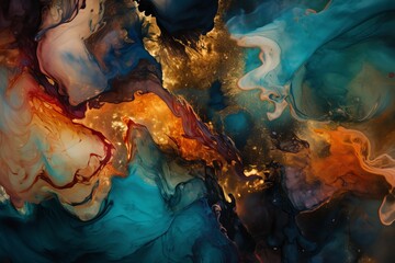 multicolored alcohol ink pattern combinedartistic