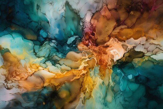 multicolored alcohol ink pattern combinedartistic