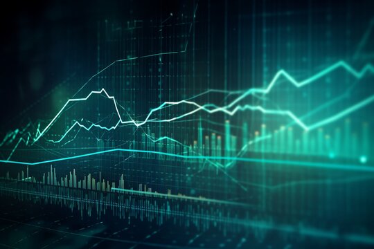 Crypto trading charts and background