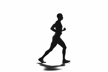 Fototapeta na wymiar silhouette of a running man