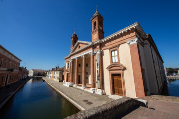 comacchio regional park delta del po lagoon city famous for its archaeological excavations and eel...