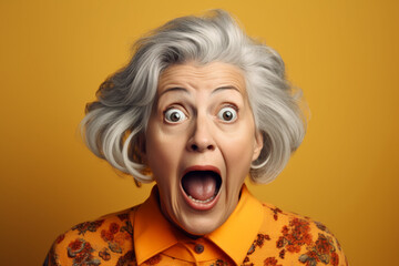 Senhora de meia idade espantada com os pre&ccedil;os dos produtos. Generative AI