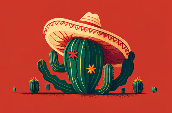 Cinco De Mayo, Mexican holiday 5 May, party invitation and greeting card design, generative ai