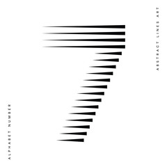 7 Number Halftone Line Logo