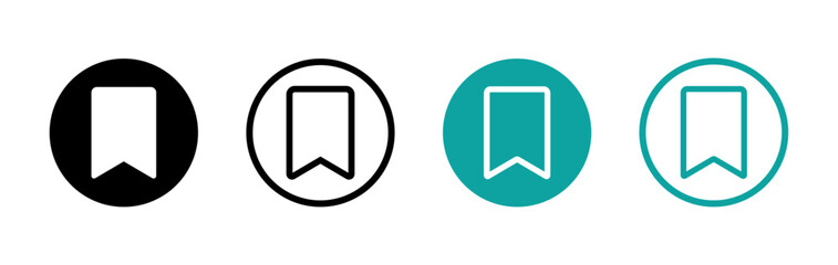 Bookmark icon or favorite label icons set