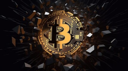 Fototapeta na wymiar bitcoin digital currency, futuristic digital money, futuristic digital innovation