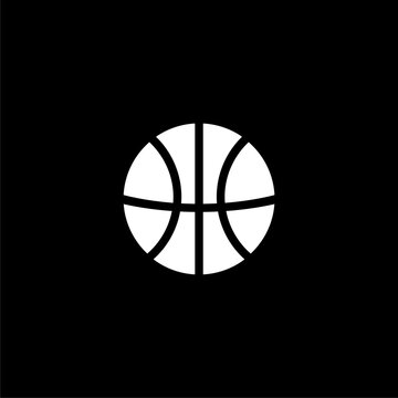 recommend clip art: Balls for Basketball icon isolated on black background 