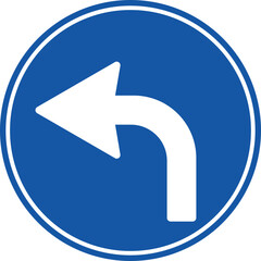 Left Turn Mandatory (TT-35h), Traffic Sign