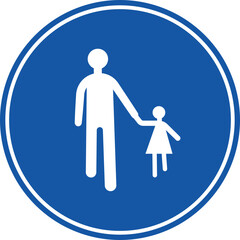 Pedestrians Move use Mandatory Path (TT-39a), Traffic Sign