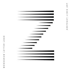Z Letter Halftone Line Logo
