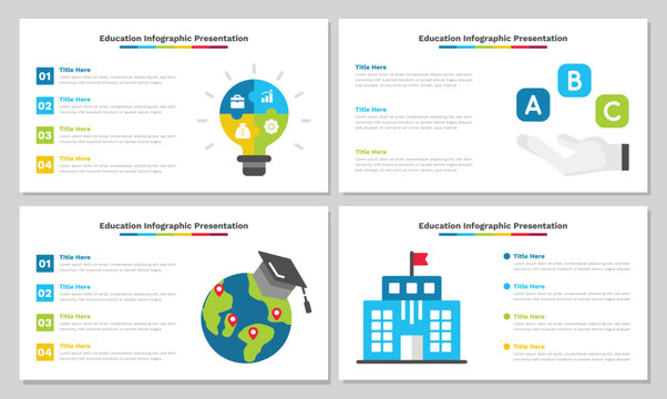 Education infographic presentation template Fully Editable