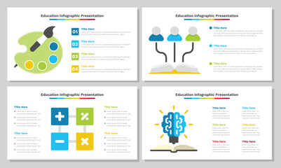 Education infographic presentation template Fully Editable