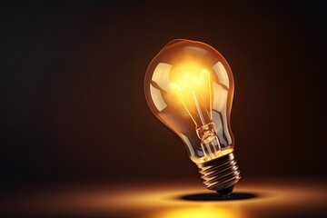 Light bulb illustration, creativity ideas concept, background. Generative AI