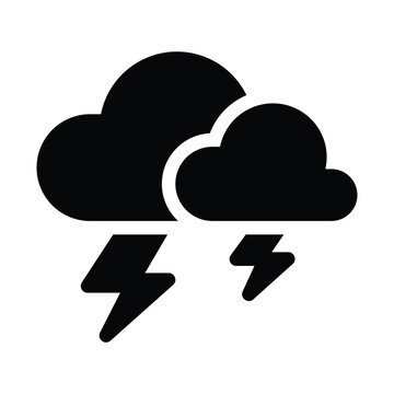 storm solid icon illustration vector graphic