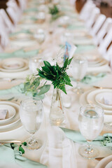 table set for a party