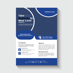 Corporate creative business flyer, A4 flyer template, Abstract flyer design