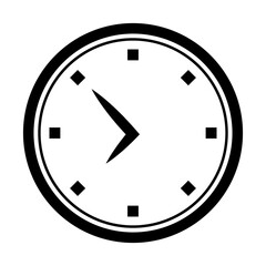 Vector illustration clock icon or logo isolated sign symbol on background