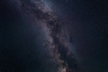 Panorama milky way galaxy with stars and space dust in the universe