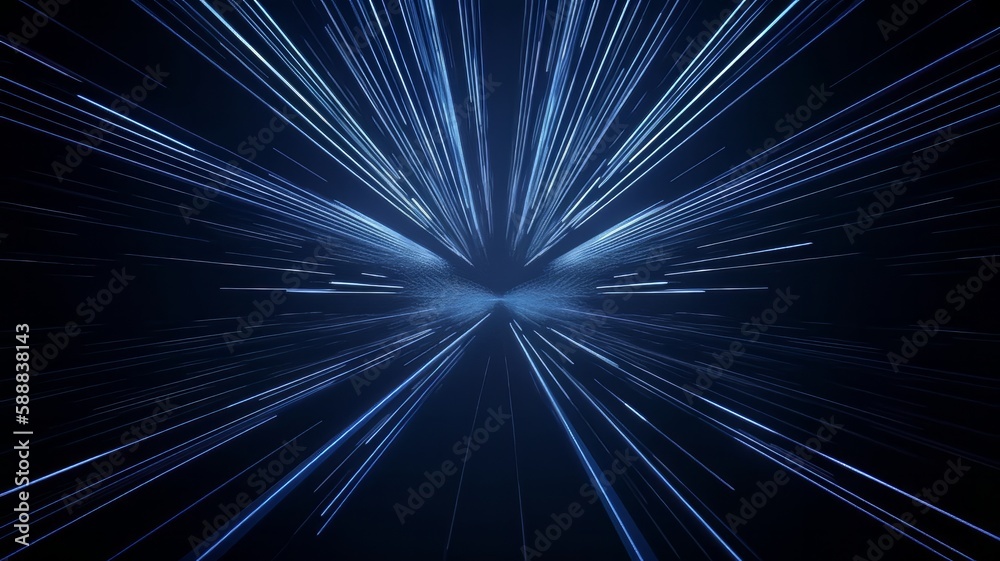 Poster blue abstract motion light background. generative ai