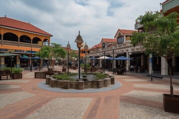 Obraz premium view of the town country