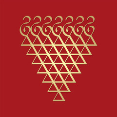 Indian Symbol of Knowledge and Wisdom saraswati Yantra 7 Strokes