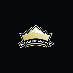 Power King of Mount, Crown Logo Vector