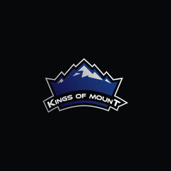 Power King of Mount, Crown Logo Vector
