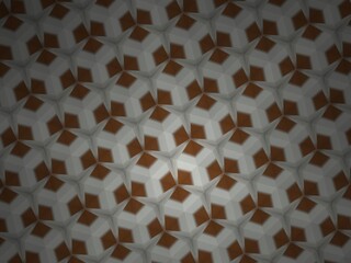 three dot brown prism on white background