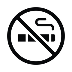 no smoking line icon illustration vector graphic