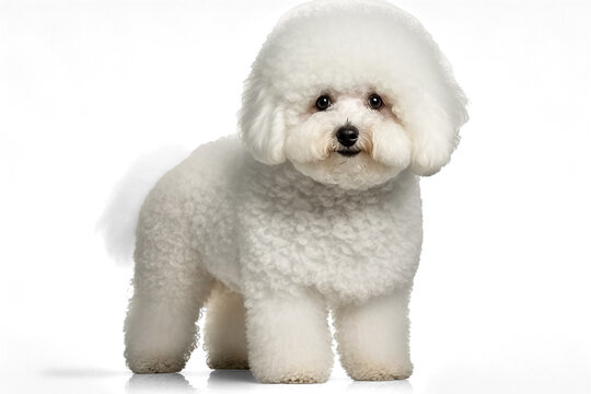 Adorable Bichon Frise Dog Image on White Background - Perfect for Dog Lovers!