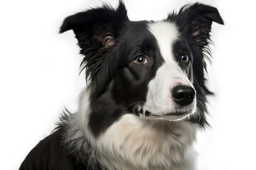 Naklejka na ściany i meble Stunning Border Collie on White Background - A Must-Have for Dog Lovers!