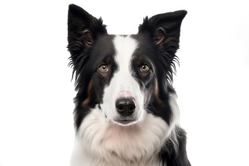Fototapeta premium Stunning Border Collie on White Background - A Must-Have for Dog Lovers!