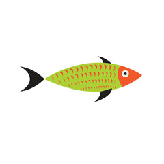 Fototapeta premium Vector illustration of Hilsafish (National fish of Bangladesh) popular fish in Pohela Boishakh and jamai sasthi among Bengali's in kolkata (Tenualosa ilisha) hilsa herring terbuk ilish, or hilsa shad