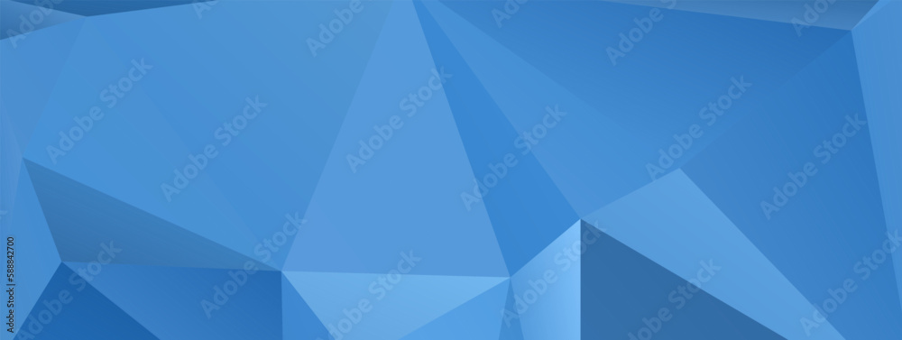 Aufkleber abstract blue triangle geometric background, vector illustration. mosaic of simple shapes in blue wh