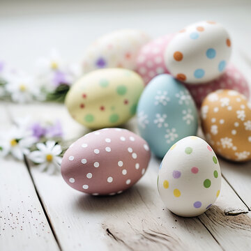 Easter decor in various styles. Created using ai generative. 