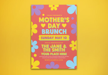 Purple Mother Day Brunch Flyer