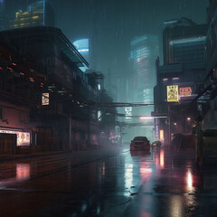 Cyberpunk street