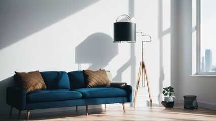 House minimalist interior with modern furniture design concept. Generative AI