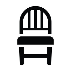 chair solid icon illustration vector graphic