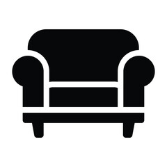sofa solid icon illustration vector graphic