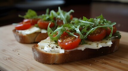 Fototapeta na wymiar Generative AI. Sandwich with tomatoes 