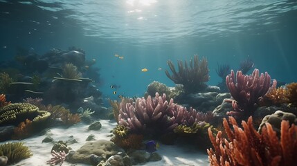 Fototapeta na wymiar Generative AI. Deep underwater