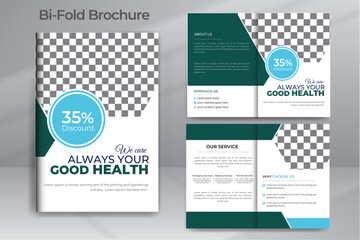 Medical Devices Bifold Brochure Template Design