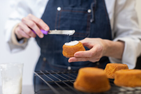 Pastry chef making sweets, rugelach and croasant