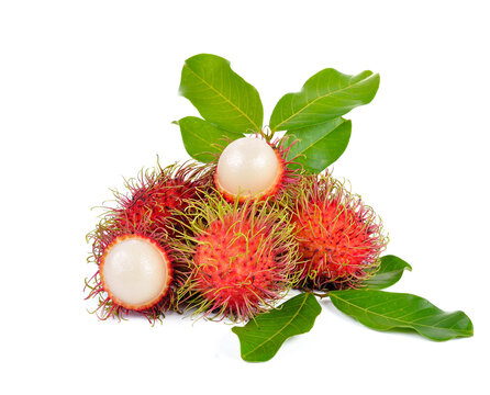 Fresh rambutan on   transparent png